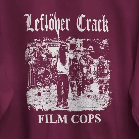 Leftover Crack Film Cops Punk Band Graphic Streetwear Rock Music Sweatshirt 165 - Picture 2 of 5